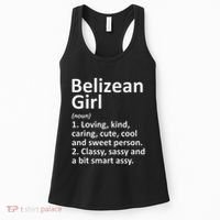 BELIZEAN GIRL BELIZE Gift Funny Country Home Roots Descent Women's Tank Top thumb 0