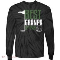 Best Grandpa By Par Fathers Day Golf Tie-Dye Long Sleeve Shirt thumb 0