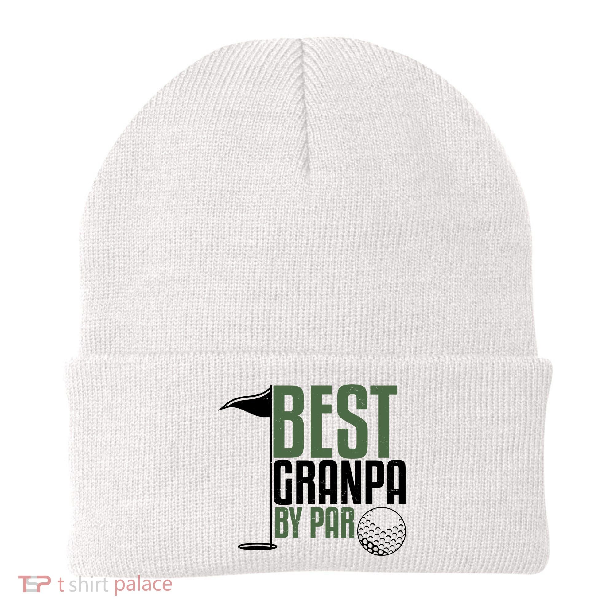 Best Grandpa By Par Fathers Day Golf Beanie