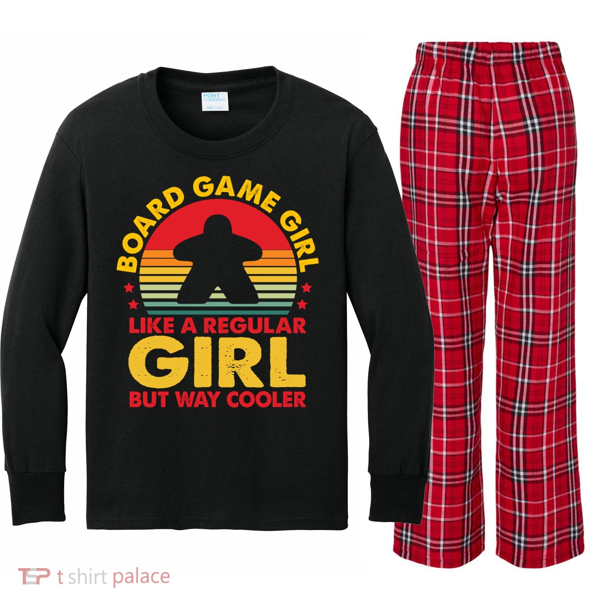 Board Game Board Gamer Board Games Kids Long Sleeve Plaid Pajama Set