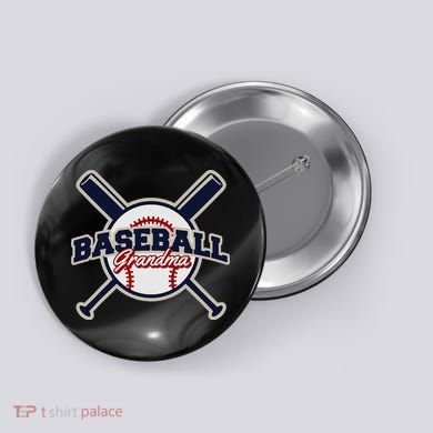 Baseball Grandma Baseball Button