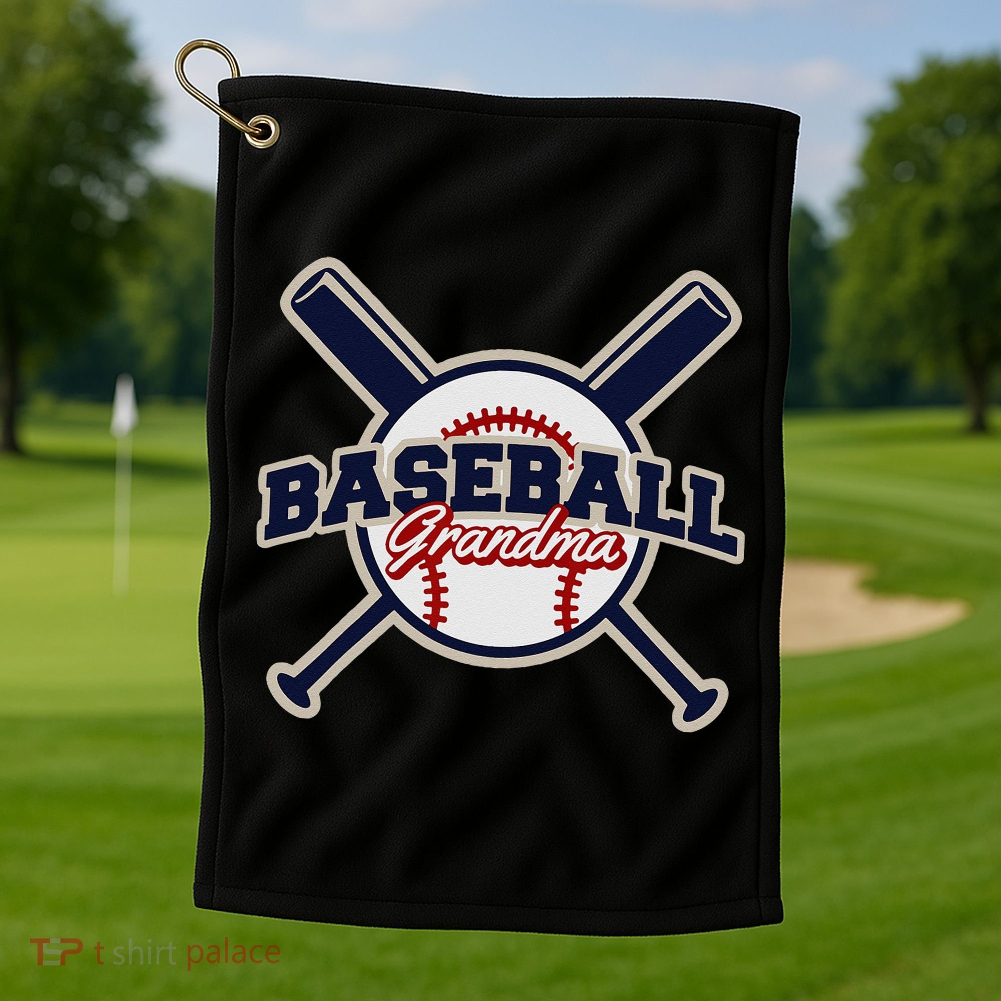 Baseball Grandma Baseball Golf Towel