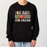 Boho Groovy Back To School Oh Hey 6Th Grade Sixth Grade Great Gift Women's Sweatshirt thumb 0