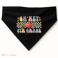 Boho Groovy Back To School Oh Hey 6Th Grade Sixth Grade Great Gift USA-Made Doggie Bandana thumb 0