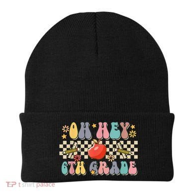 Boho Groovy Back To School Oh Hey 6Th Grade Sixth Grade Great Gift Beanie