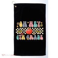 Boho Groovy Back To School Oh Hey 6Th Grade Sixth Grade Great Gift Golf Towel thumb 0