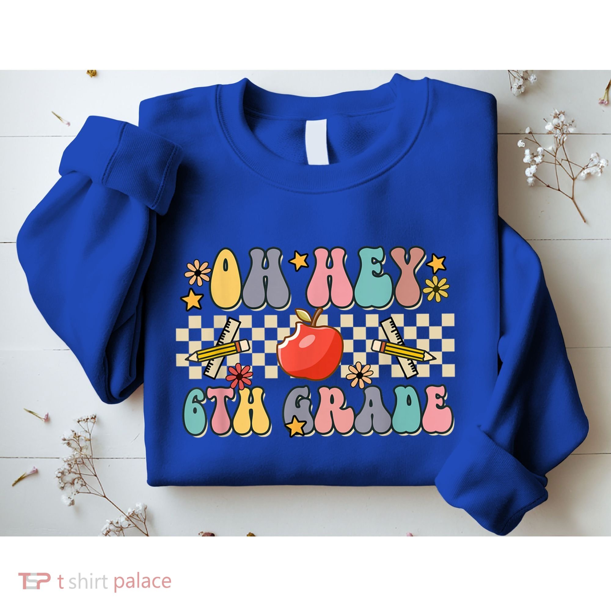 Boho Groovy Back To School Oh Hey 6Th Grade Sixth Grade Great Gift Sweatshirt