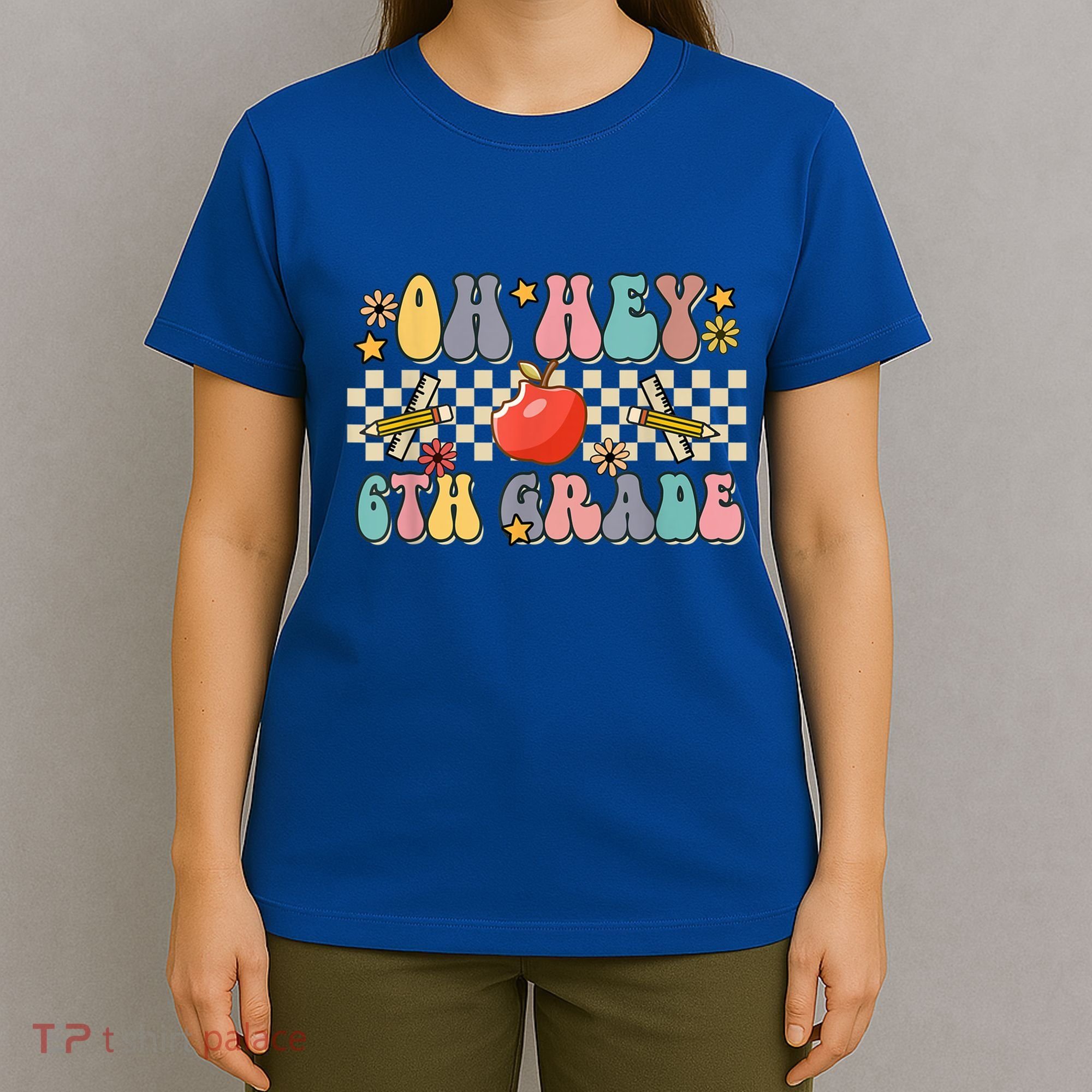 Boho Groovy Back To School Oh Hey 6Th Grade Sixth Grade Great Gift T-Shirt