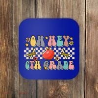 Boho Groovy Back To School Oh Hey 6Th Grade Sixth Grade Great Gift Coaster thumb 0