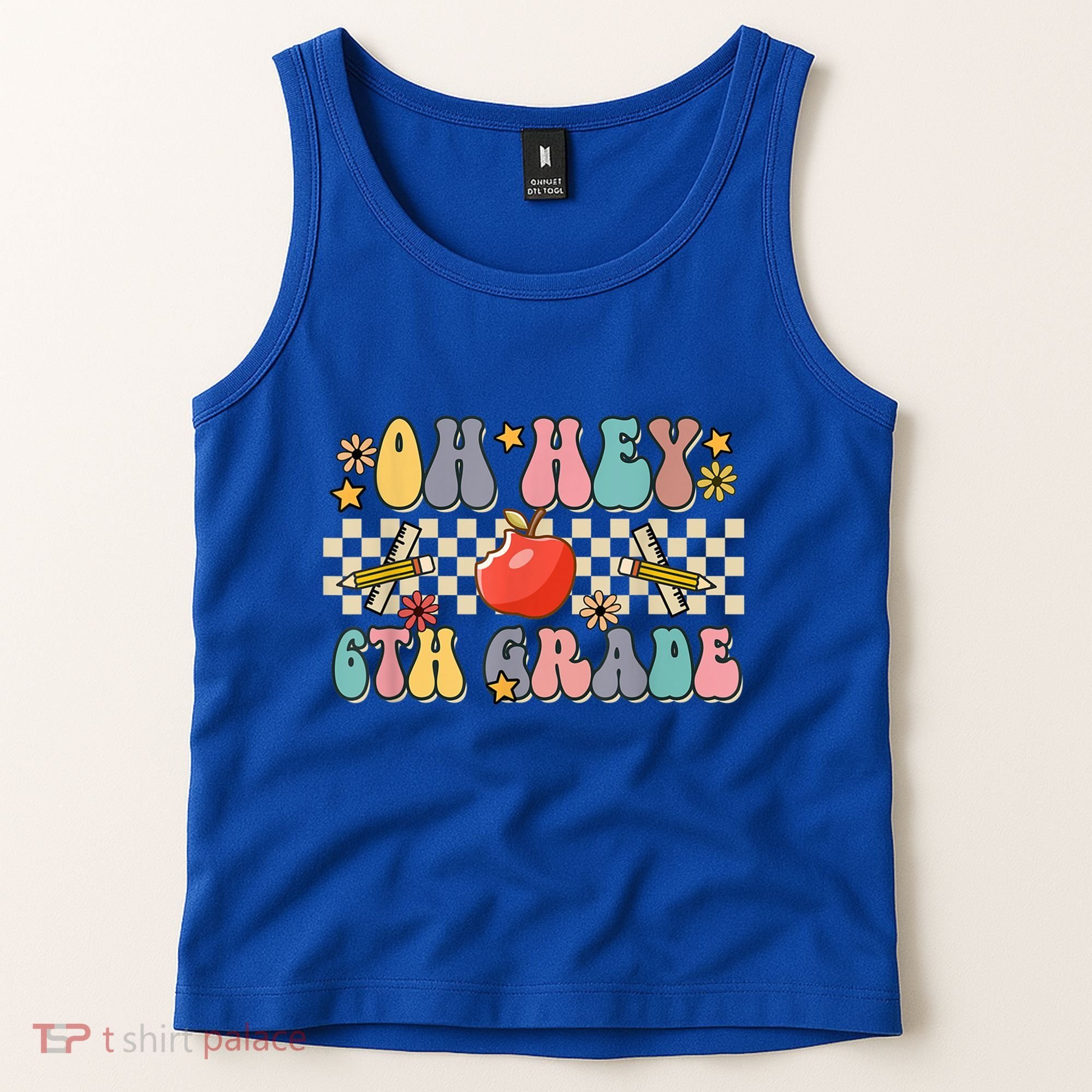 Boho Groovy Back To School Oh Hey 6Th Grade Sixth Grade Great Gift Tank Top
