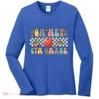 Boho Groovy Back To School Oh Hey 6Th Grade Sixth Grade Great Gift Women's Long Sleeve Shirt thumb 0