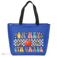 Boho Groovy Back To School Oh Hey 6Th Grade Sixth Grade Great Gift Tote Bag thumb 0