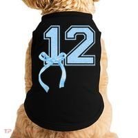 Birthday Girl Blue Coquette Bow 12 Year Old Doggie Tank thumb 0