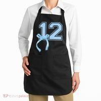 Birthday Girl Blue Coquette Bow 12 Year Old Apron thumb 2
