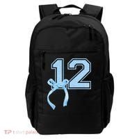 Birthday Girl Blue Coquette Bow 12 Year Old Backpack thumb 0