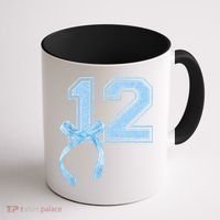 Birthday Girl Blue Coquette Bow 12 Year Old Coffee Mug thumb 1