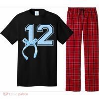 Birthday Girl Blue Coquette Bow 12 Year Old Pajama Set thumb 0