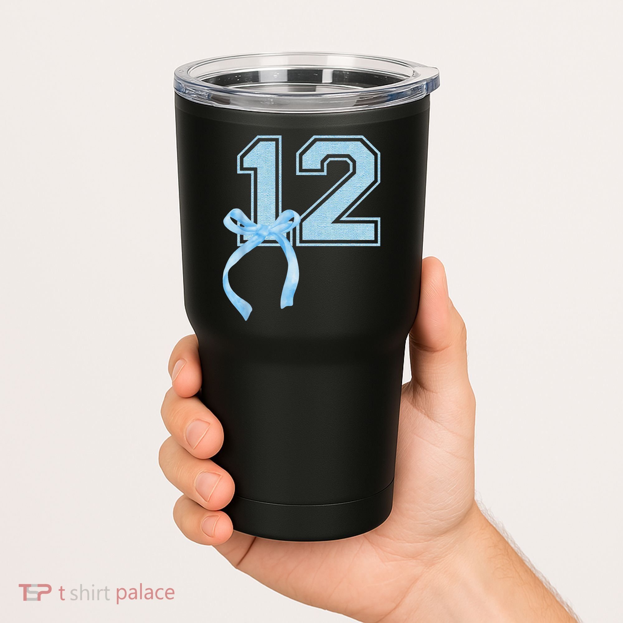 Birthday Girl Blue Coquette Bow 12 Year Old Tumbler