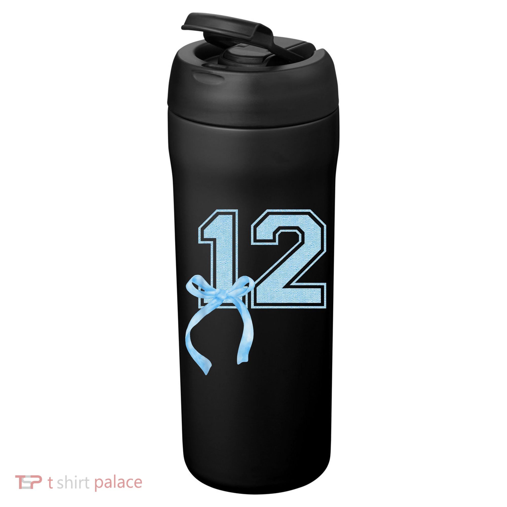 Birthday Girl Blue Coquette Bow 12 Year Old 24oz Duet Stainless Steel Tumbler