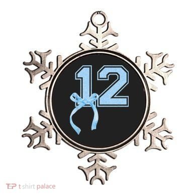 Birthday Girl Blue Coquette Bow 12 Year Old Ornament