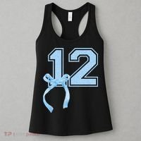 Birthday Girl Blue Coquette Bow 12 Year Old Women's Tank Top thumb 3