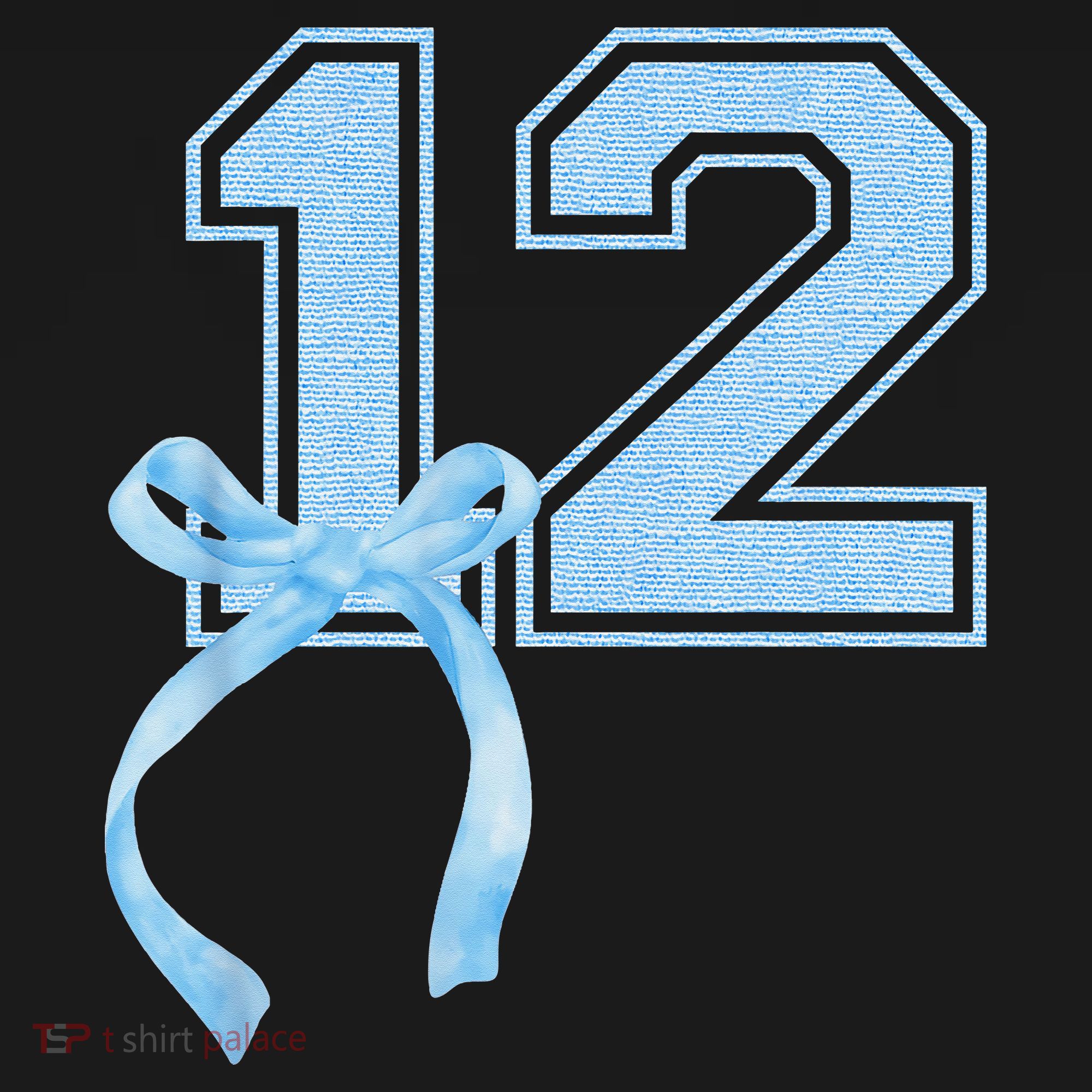 Birthday Girl Blue Coquette Bow 12 Year Old Baby Bodysuit