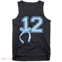 Birthday Girl Blue Coquette Bow 12 Year Old Tank Top thumb 0