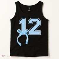 Birthday Girl Blue Coquette Bow 12 Year Old Tank Top thumb 2