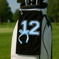 Birthday Girl Blue Coquette Bow 12 Year Old Golf Towel thumb 2