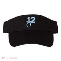 Birthday Girl Blue Coquette Bow 12 Year Old Visor thumb 0