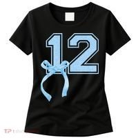 Birthday Girl Blue Coquette Bow 12 Year Old Women's T-Shirt thumb 0