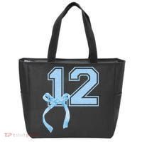 Birthday Girl Blue Coquette Bow 12 Year Old Tote Bag thumb 0