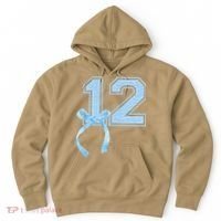 Birthday Girl Blue Coquette Bow 12 Year Old Hoodie thumb 0