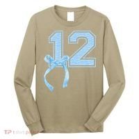 Birthday Girl Blue Coquette Bow 12 Year Old Long Sleeve Shirt thumb 0