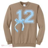 Birthday Girl Blue Coquette Bow 12 Year Old Sweatshirt thumb 0