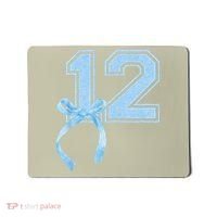 Birthday Girl Blue Coquette Bow 12 Year Old Mousepad thumb 0
