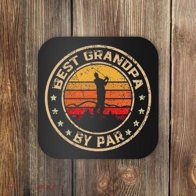 Best Grandpa By Par FatherS Day Golf Golfing Coaster