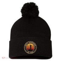 Best Grandpa By Par FatherS Day Golf Golfing Pom Pom 12in Knit Beanie thumb 0