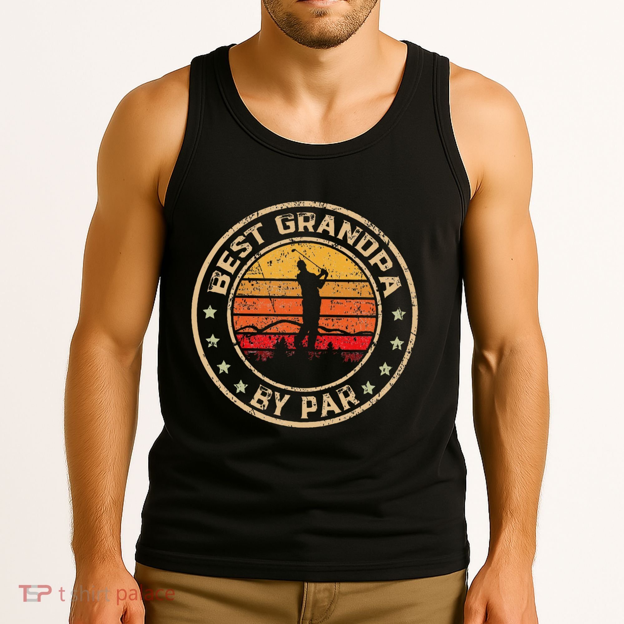 Best Grandpa By Par FatherS Day Golf Golfing Tank Top