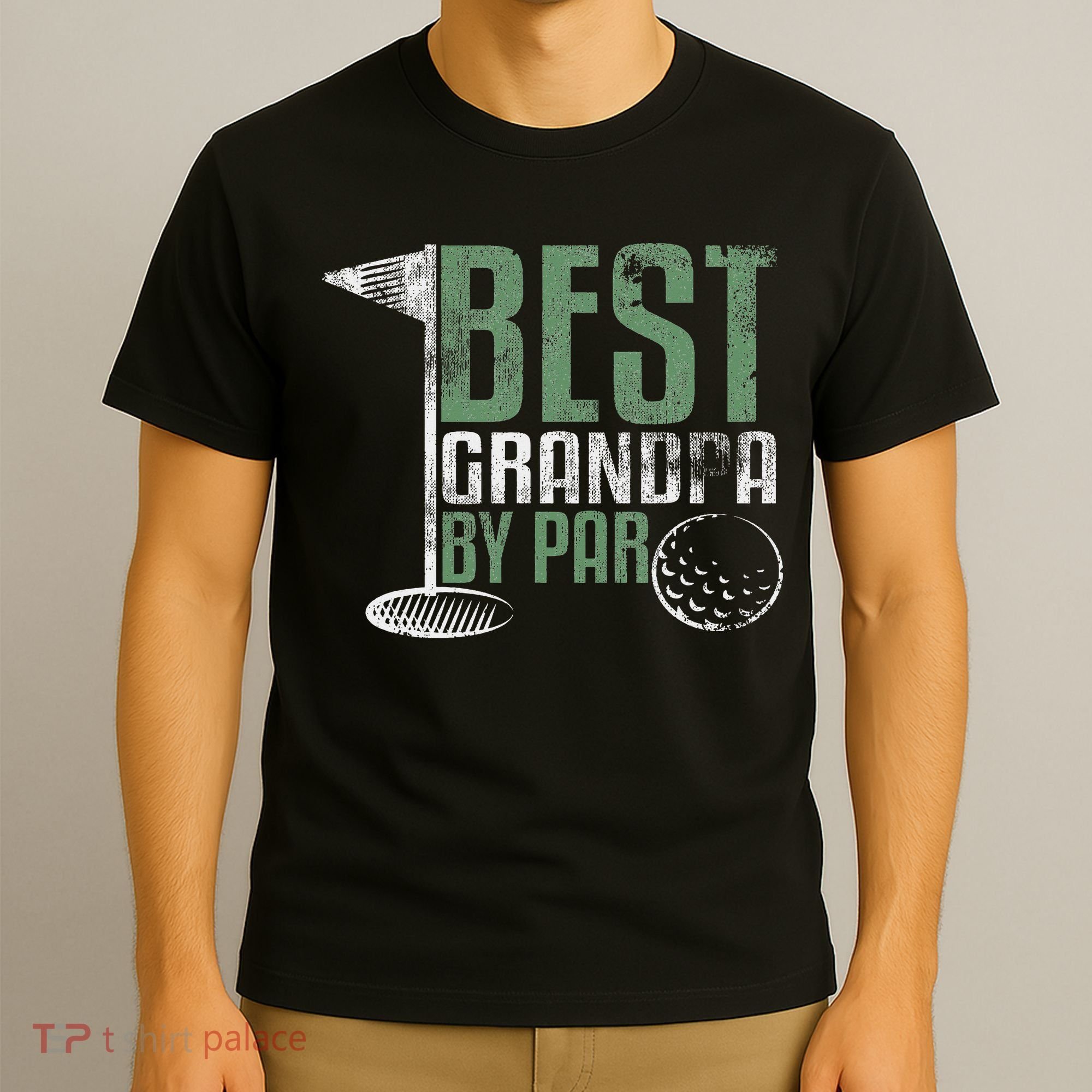 Best Grandpa By Par Father's Day Golf Grandad Golfing Gift T-Shirt