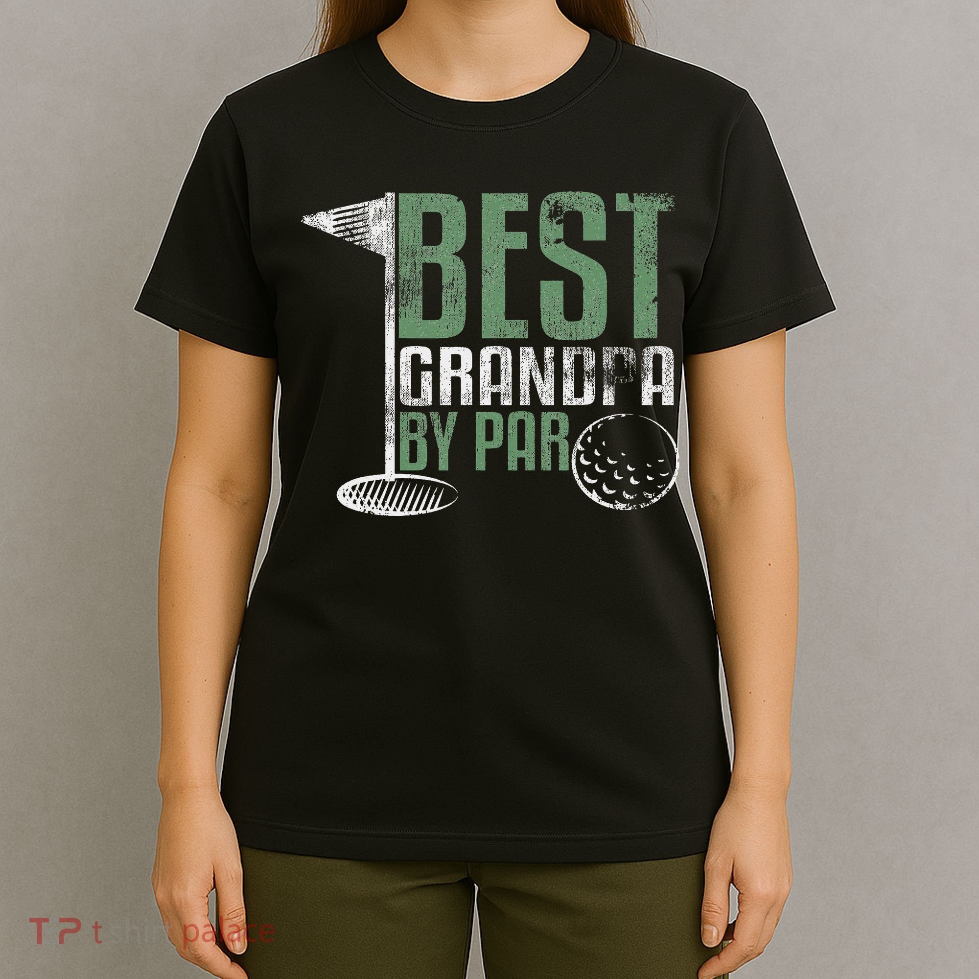 Best Grandpa By Par Father's Day Golf Grandad Golfing Gift T-Shirt