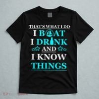 Boating Gifts Boat Owner Men Sailing Funny Drinking Gift T-Shirt thumb 5