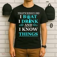 Boating Gifts Boat Owner Men Sailing Funny Drinking Gift T-Shirt thumb 6