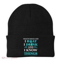Boating Gifts Boat Owner Men Sailing Funny Drinking Gift Beanie thumb 0