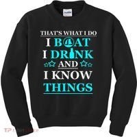 Boating Gifts Boat Owner Men Sailing Funny Drinking Gift Kids Sweatshirt thumb 0