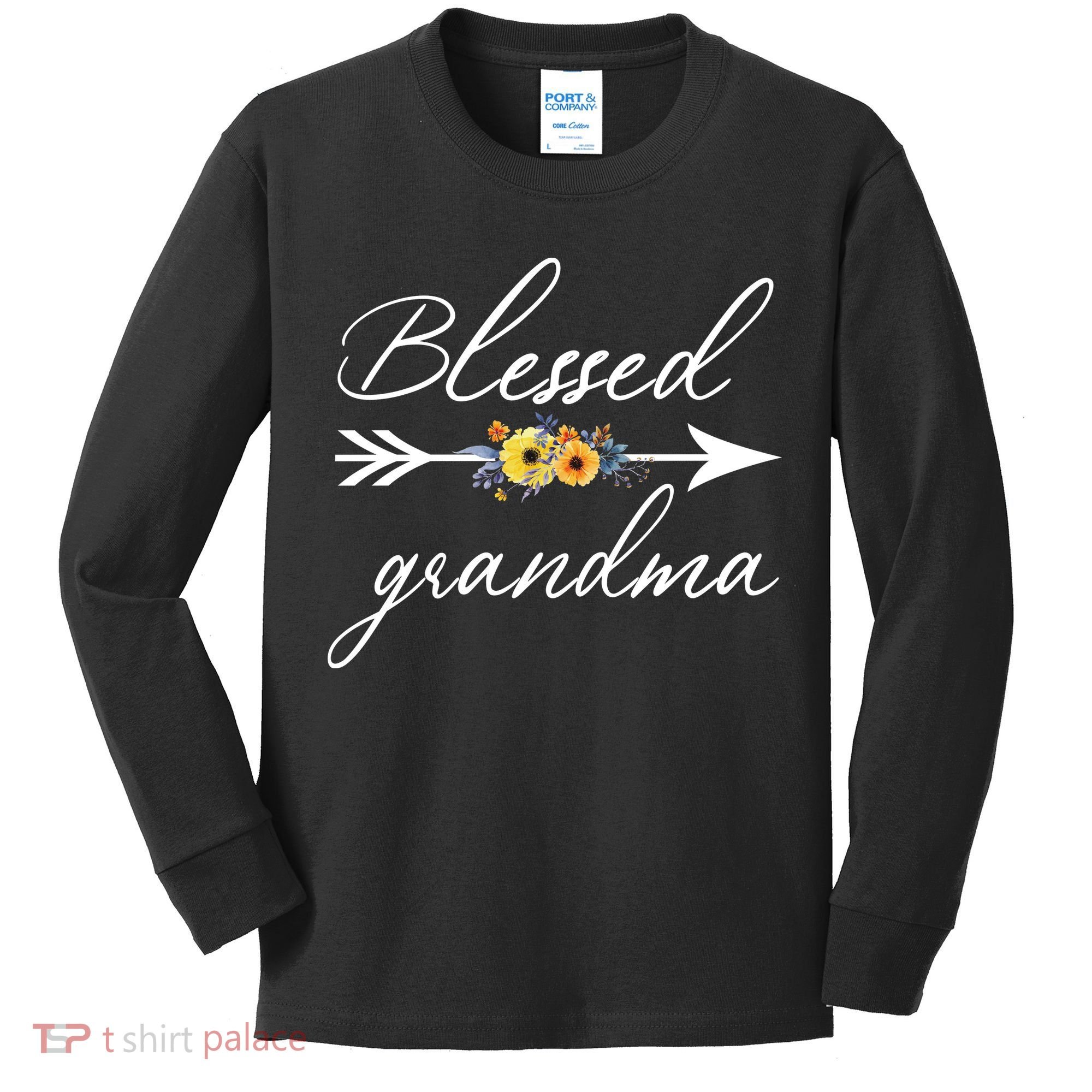 Blessed Grandma Kids Long Sleeve Shirt
