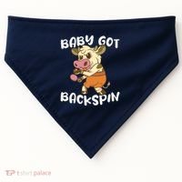 Baby Got Backspin Table Tennis Funny Ping Pong USA-Made Doggie Bandana thumb 0