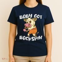 Baby Got Backspin Table Tennis Funny Ping Pong T-Shirt thumb 4