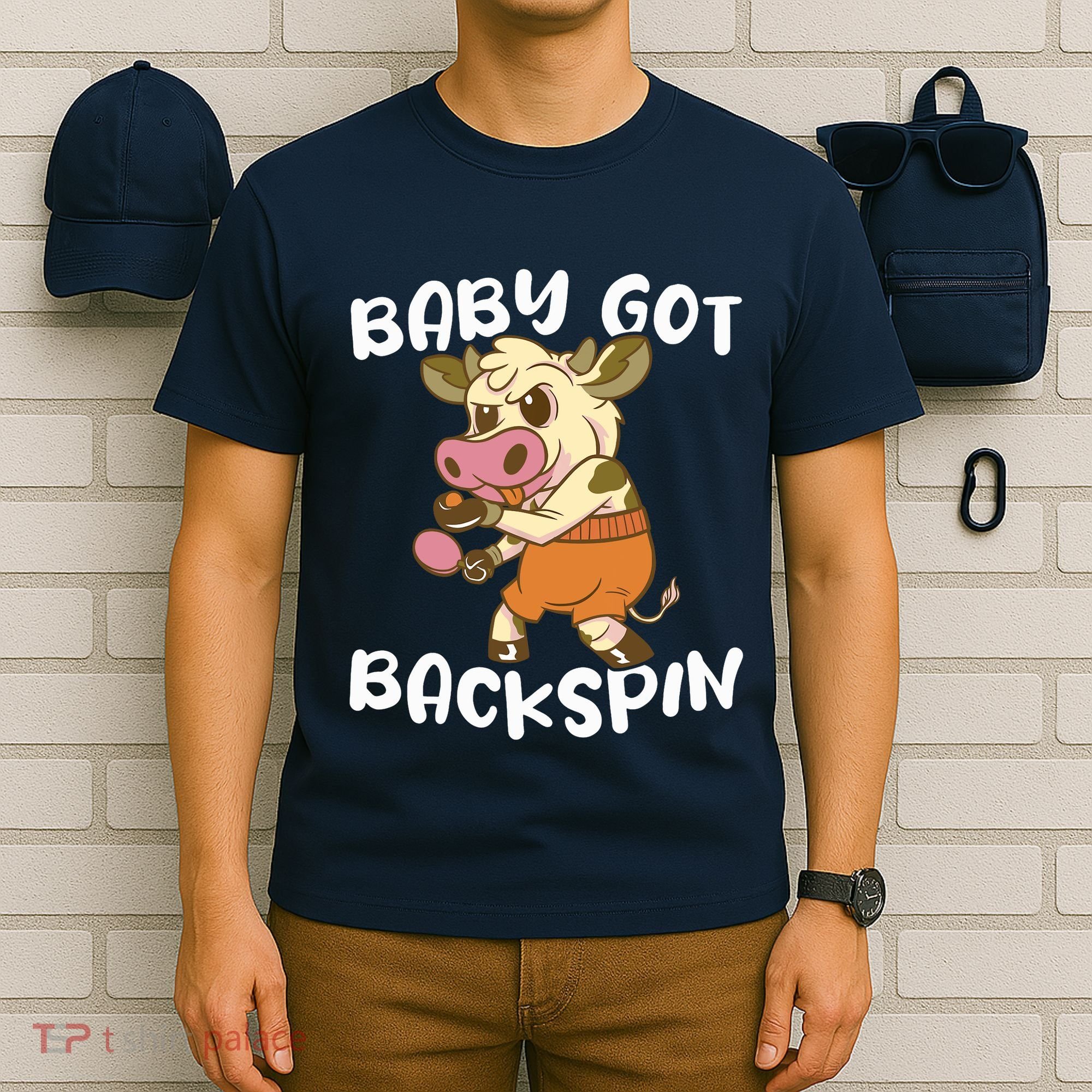 Baby Got Backspin Table Tennis Funny Ping Pong T-Shirt