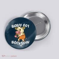 Baby Got Backspin Table Tennis Funny Ping Pong Button thumb 0